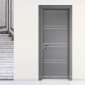 Contemporary style  cold gray color interior security  front entry solid wood door for office room